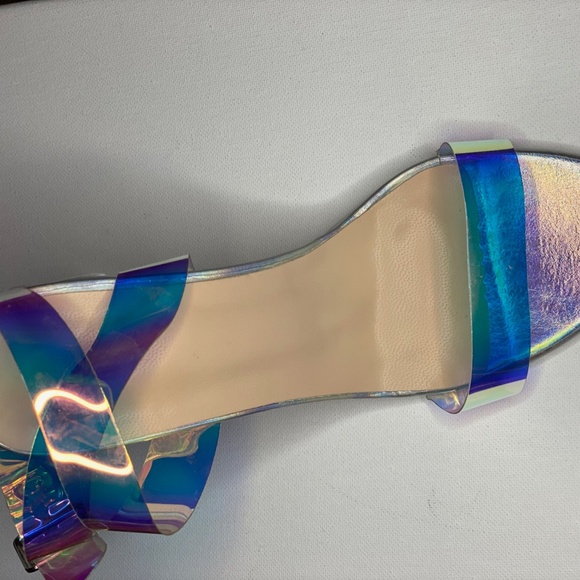 Prom Shoes! Clear Heel Open Toe (Clear & Hologram) - Picture 8 of 10